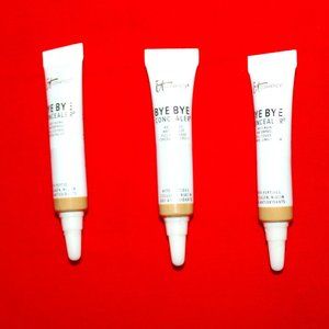 Lot of 3 IT Cosmetics Bye Bye Concealer - MEDIUM - .07 Oz TRAVEL SIZE - SEALED